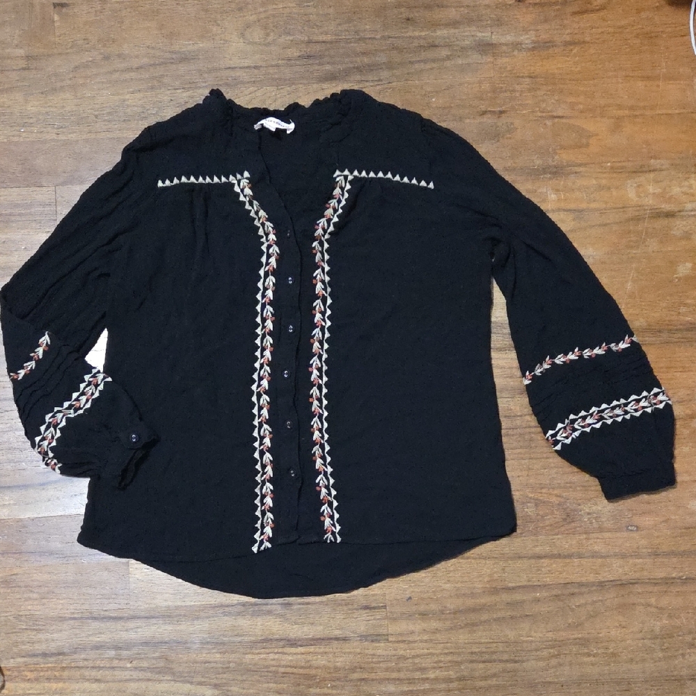 🔴2/$15 Vintage Threads Tribal Blouse